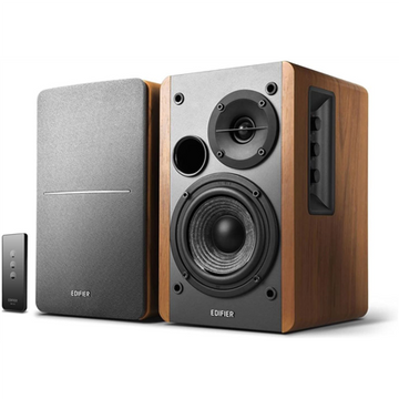 BOXE EDIFIER 2.0, RMS: 42W (2 x 21W), telecomanda wireless, volum, bass, treble, sub-out, brown, "R1280TS-BR" (timbru verde 11.00 lei)