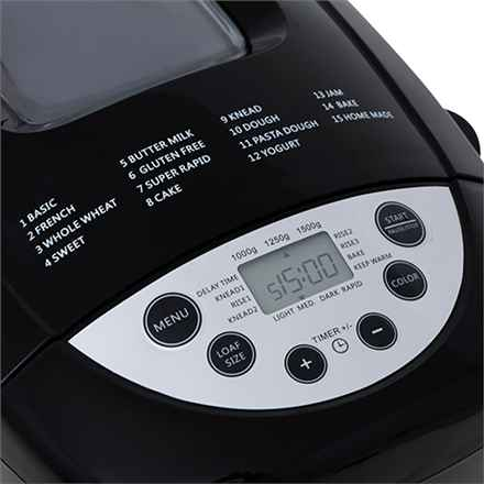 Mesko | Bread maker | MS 6022 | Power 850 W | Number of programs 15 | Display LCD | Black