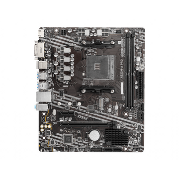 MSI Main Board Desktop A520M-A PRO (A520, AM4, 2xDDR4, 1x PCI-E 3.0 x16 slot,1x M.2 slot,4x USB 3.2 Gen1,2x USB 2.0,1x HDMI,1x DVI-D,Gigabit LAN,7.1 HD Audio, mATX, Retail)