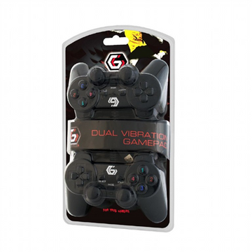 GAMEPAD cu fir GEMBIRD, 2x console, PC, USB, negru, "JPD-UDV2-01" (timbru verde 0.8 lei) - 0