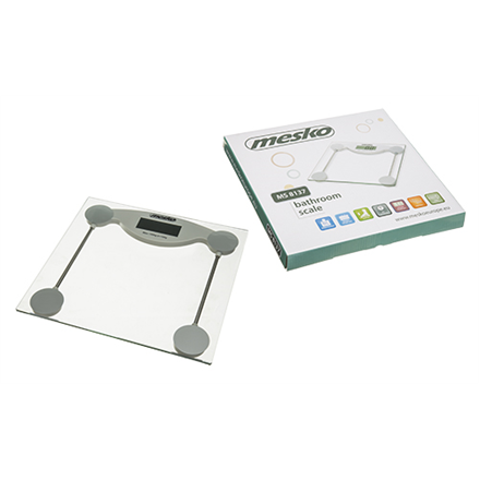 Mesko | Bathroom scales | MS 8137 | Maximum weight (capacity) 150 kg | Accuracy 100 g | Glass