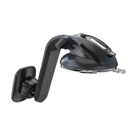 Colorway  support magnétique voiture pour smartphone  tableau de bord-2  réglable  magnétique  gris  fixation sur panneau ou pare-brise grâce à une ventouse avec base adhésive en gel. fixation du smartphone grâce à une plaque collée à la coque ou à