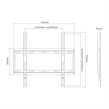 Sunne | Wall mount | 32-55-EF | Fixed | 32-55 " | Maximum weight (capacity) 40 kg | Black - 0