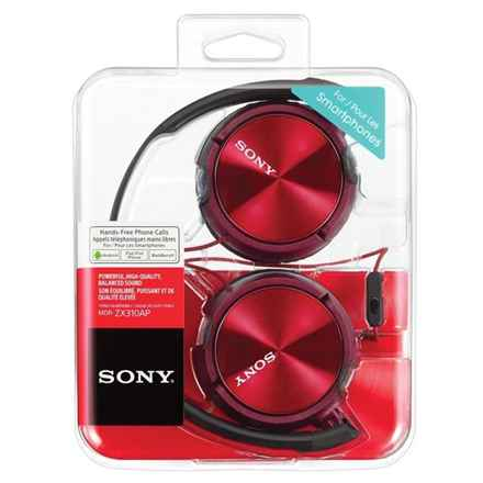 Słuchawki handsfree, mikrofon MDR-ZX310AP Red