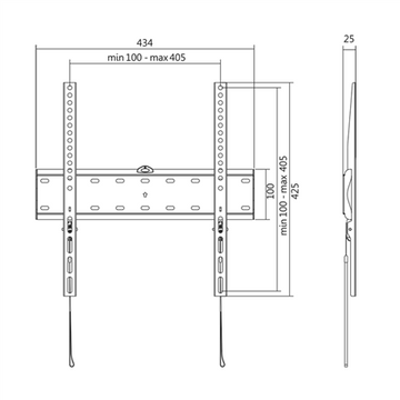 Logilink BP0013 TV Wall mount, 32"-55", fix, 25mm | Logilink - 0