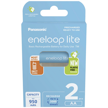 Įkraunamos baterijos Panasonic ENELOOP Lite BK-3LCCE/2BE, 950 mAh 3000 (2xAA)