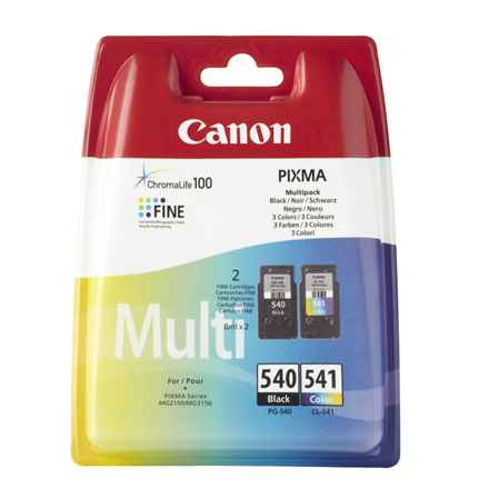 Combo-Pack Original Canon Black/Color, PG-540/CL-541, pentru Pixma MG2150|MG2250|MG3150|MG3250|MG3550|MG3650|MG4150|MG4250|MX375|MX395|MX435|MX455|MX475, , (timbru verde 0.3 lei), "BS5225B006AA"