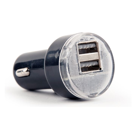Gembird USB Car charger 2-port Black