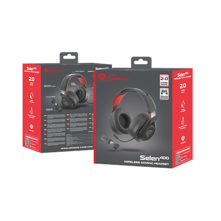 GENESIS Selen 400 Headset Wired & Wireless Head-band Gaming Black, Red