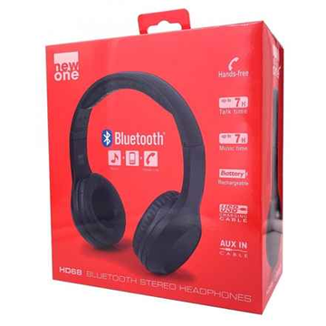 New-One | Casque audio | HD 68 | Sans fil | Bluetooth | Noir