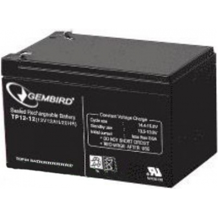 Batterie ups gembird bat-12v12ah plomb-acide scellé vrla 12 v 12 ah