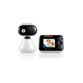 Motorola | Video Baby Monitor | PIP1200 2.8" | 2.8" diagonal color screen; 2.4GHz FHSS wireless technology for in-home viewing; Digital zoom; Secure and private connection; LED sound level indicator; Two-way talk; Room temperature monitoring; Infrared nig