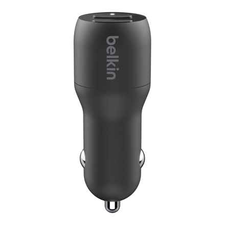 Belkin | Dual USB-A Car Charger 24W + USB-A to Lightning Cable | BOOST CHARGE