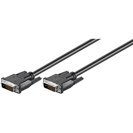 Goobay | DVI-D FullHD cable Dual Link, nickel plated | DVI-D male Dual-Link (24+1 pin) | DVI-D male Dual-Link (24+1 pin) | DVI to DVI | 1.8 m