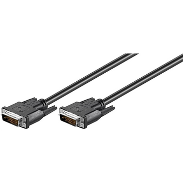 Câble Goobay DVI-D FullHD Dual Link, plaqué nickel DVI-D mâle Dual-Link (24+1 broches) DVI-D mâle Dual-Link (24+1 broches) DVI vers DVI 1,8 m