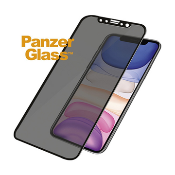 Panzerglass  p2665  protection d'écran  apple  iphone xr/11  verre trempé  noir  filtre de confidentialité ; protection intégrale ; film anti-éclats maintient le verre et le protège des éclats en cas de bris ; compatible avec toutes les coques ;