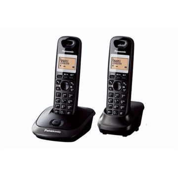 Panasonic | Cordless | KX-TG2512FXT | Built-in display | Caller ID | Black | Conference call | Phonebook capacity 50 entries | Speakerphone | Wireless connection
