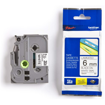 BROTHER TZE211 tape black/white 6mm 8m
