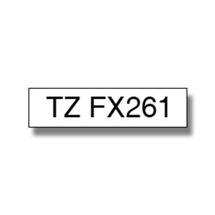 BROTHER TZEFX261 36 mm Noir sur Blanc Flexible ID