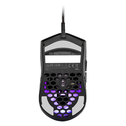 MOUSE COOLER MASTER, "MM711", gaming, cu fir, USB, optic, 16000 dpi, butoane/scroll 6/1, iluminare, butoane programabile, negru, "MM-711-KKOL1" (include TV 0.18lei)