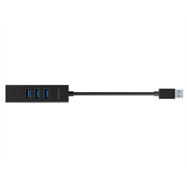 Raidsonic | 4 Port Hub with USB 3.0 Type-A, Type-C, Gigabit LAN | Icy Box IB-HUB1419-LAN
