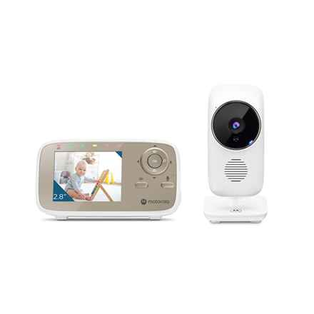 Motorola | Babyphone vidéo | VM483 2,8" | Écran couleur LCD 2,8" avec résolution 480 x 272 px ; Technologie sans fil FHSS 2,4 GHz pour une visualisation à domicile ; Écran couleur LCD 2,8" avec résolution 480 x 272 px ; Technologie sans fil FHSS 2,4 GHz p