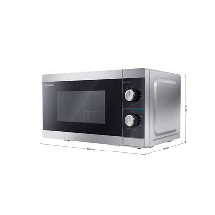 Sharp Home Appliances YC-MG01E-S microwave Countertop Combination microwave 20 L 800 W Black, Grey