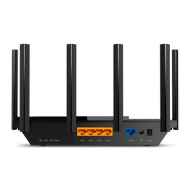 Archer AX73 | 802.11ax | 4804+574 Mbit/s | 10/100/1000 Mbit/s | Ethernet LAN (RJ-45) ports 4 | Mesh Support No | MU-MiMO Yes | No mobile broadband | Antenna type 6xExternal | 1× USB 3.0 - 0