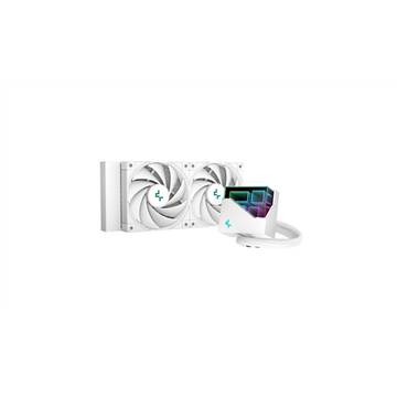 DeepCool LT520 WH, 240mm CPU Liquid Cooler, 2x120mm FK120 PWM FDB Fans, ARGB Multidimensional Infinity Mirror Top Cap, White, LGA 2066/2011-v3/2011/1700/1200/115x, AMD sTRX4/sTR4/AM5/AM4, 5Y, R-LT520-WHAMNF-G-1