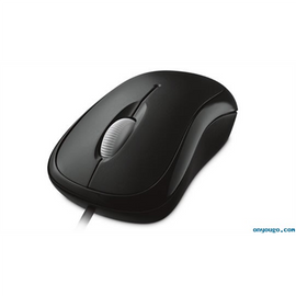 MOUSE MICROSOFT, "Basic", PC sau NB, cu fir, USB, optic, 800 dpi, butoane/scroll 3/1, , negru, "4YH-00007" (timbru verde 0.18 lei)