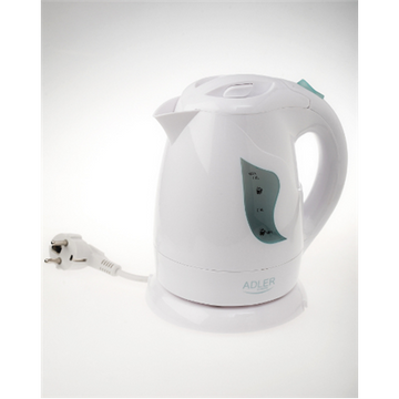 Adler | Kettle | AD 08 | Standard | 850 W | 1 L | Plastic | 360° rotational base | White - 0