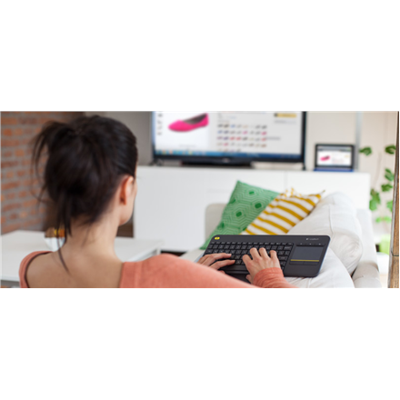 Logitech K400 Plus keyboard RF Wireless Dutch Black