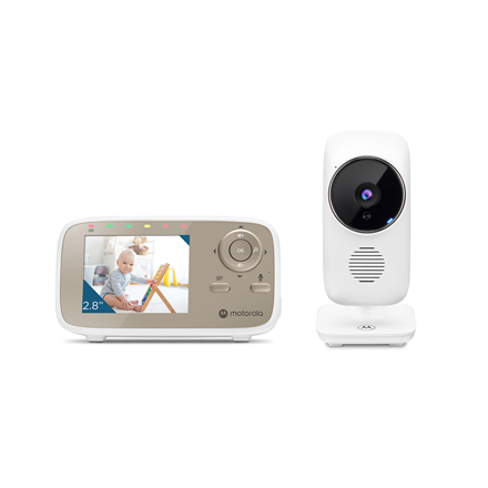 Motorola | Video Baby Monitor | VM483 2.8" | 2.8" LCD colour display with 480 x 272px resolution; 2.4 GHz FHSS Wireless technology for in-home viewing; 2.8" LCD colour display with 480 x 272px resolution 2.4 GHz FHSS Wireless technology for in-home viewi