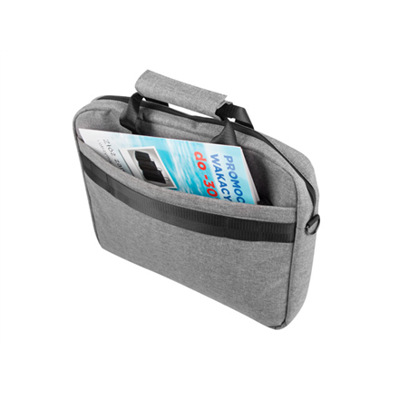 Natec Laptop Bag, Mustela, 15.6", Grey | Natec | Mustela | Fits up to size 15.6 " | Toploading laptop case | Grey | Shoulder strap