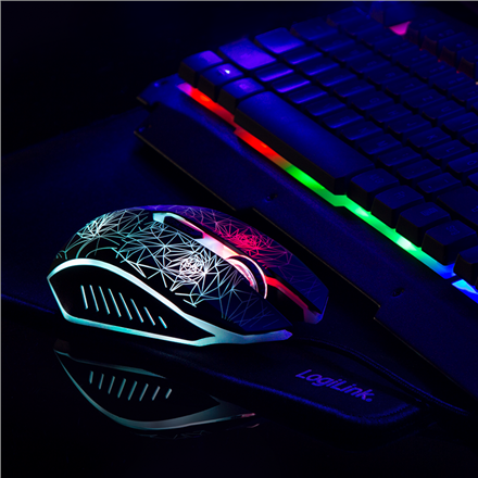 Logilink | Gaming-Set, keyboard, mouse and mouspad | ID0185 | Metal | Keyboard, Mouse and Pad Set | Wired | Mouse included | DE | Numeric keypad