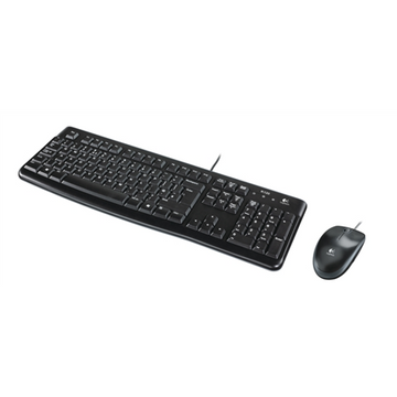 Combo Clavier et Souris Filaire USB MK120 – Noir, Disposition Russe - 0