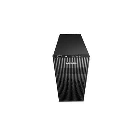 DeepCool MATREXX 30, Mini-tour, Mini-ITX/Micro-ATX, 1 port USB 2.0, 1 port USB 3.0, 1 port audio, 1 port micro, 1 ventilateur noir préinstallé de 120 mm, verre trempé, panneau grillagé, DP-MATX-MATREXX30
