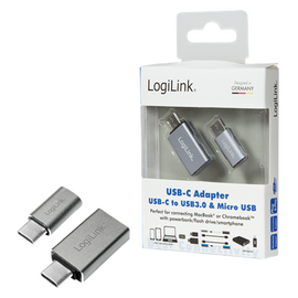 Logilink | USB-C to USB3.0 and Micro USB Adapter | USB 3.1 type-C | USB 3.0, Micro USB 2.0