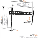 Vogels | Wall mount | MA4010-A1 | Tilt | 40-65 " | Maximum weight (capacity) 60 kg | Black-4