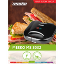 Mesko | Sandwich maker | MS 3032 | 750 W | Number of plates 1 | Number of pastry 2 | Black-3