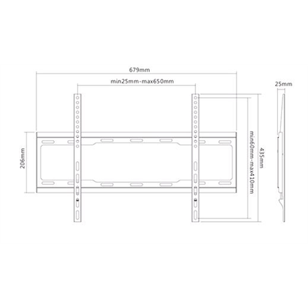 Sunne | Wall mount | 37-70-EF | Fixed | 37-70 " | Maximum weight (capacity) 40 kg | Black