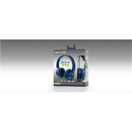 Muse | M-276BTB | Sans fil | Supra-auriculaire | Microphone | Sans fil | Bleu