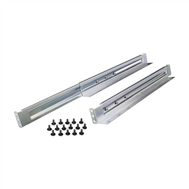 CyberPower | 4POSTRAILKIT1832 Rackmount Rail Kit | Adjustable Rails: Extend from 18.5” to 29” for proper fit with various sizing requirements; 4-Post Mounting: Secures equipment at both the front and back of the rack; Mounting Hardware: Sixteen (16) M5 x