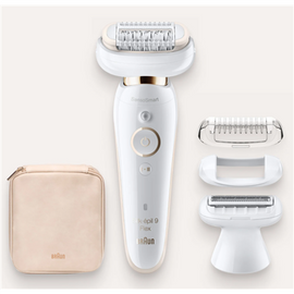 Braun | Silk-epil 9 Flex SES9002 | Epilator | Operating time (max) 40 min | Bulb lifetime (flashes) Not applicable | Number of power levels 2 | Wet & Dry | White/Gold - 0