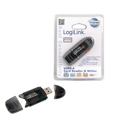 Logilink | Cardreader USB 2.0 Stick external for MMC, RS-MMC, SD and SD HC - 0