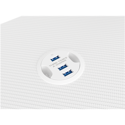 Table de jeu Genesis HOLM 320 RGB blanche (120 cm x 75 cm)