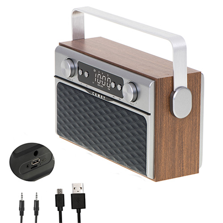 Camry | Radio Bluetooth | CR 1183 | 16 W | Entrée auxiliaire | Bois