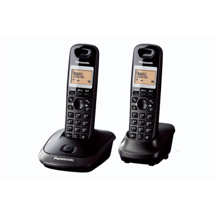 Panasonic | Sans fil | KX-TG2512FXT | Écran intégré | Identification de l'appelant | Noir | Conférence téléphonique | Répertoire : 50 entrées | Haut-parleur | Connexion sans fil