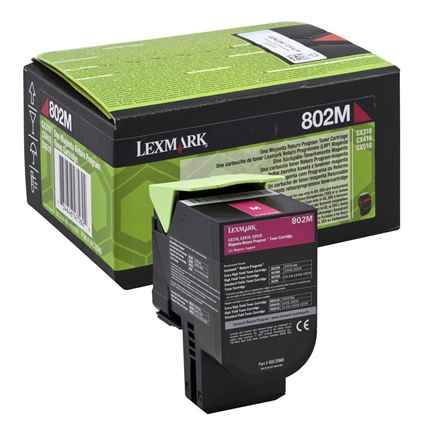 Cartouche de toner Lexmark 802M 1 pièce(s) Originale Magenta