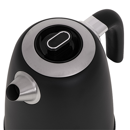 Adler | Bouilloire | AD 1295b | Électrique | 2200 W | 1,7 L | Acier inoxydable | Base rotative à 360° | Noir